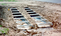 J&J Drainage Products offers safety slope end sections with parallel safety bars.